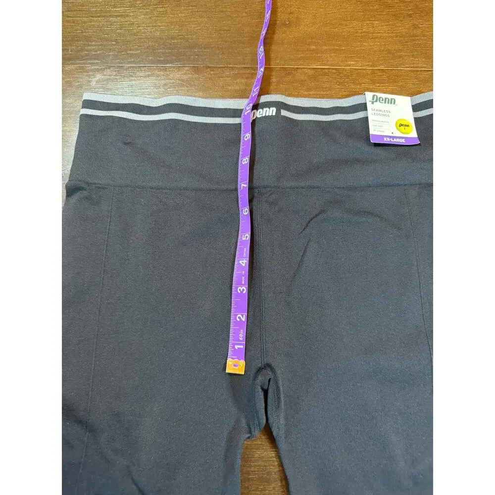 NWT Penn High Waist Tennis Leggings Black XXL Seamless Moisture Wicking